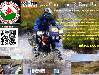 WTRA- Cambrian Two Day Rally, October 17th & 18th.