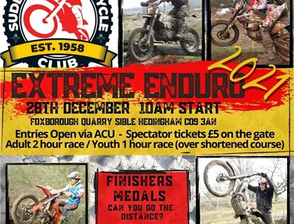 Sudbury MCC Extreme Enduro – 28th December – Entries Open Now