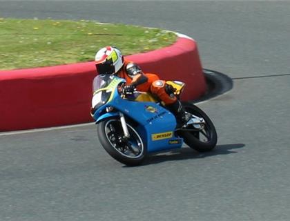 50-80 cc Racing Group Second round saw David Degroot Double Up at Mallory Park Circuit