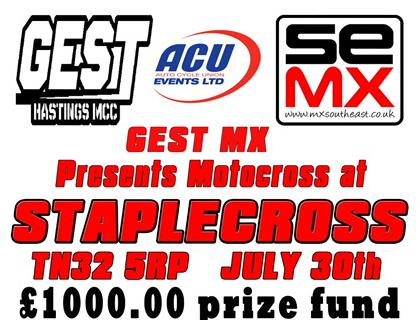 ACU South Eastern Motocross Championship heads to Staplecross for Round 4