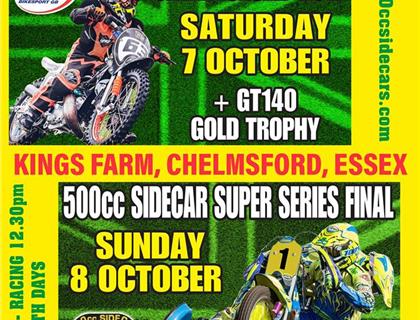 ACU British Youth Grasstrack Championship Joins the 500cc Super Series Final on the 7th and 8th Octo