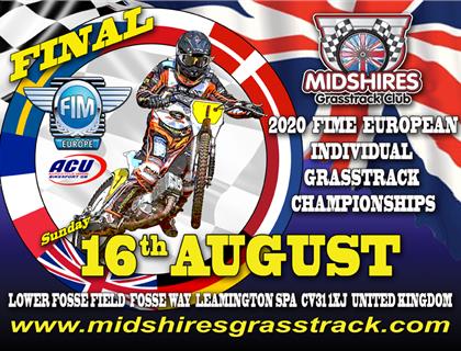 2020 FIM Europe Individual Grass Track Final heads to the Midshires Grasstrack Club