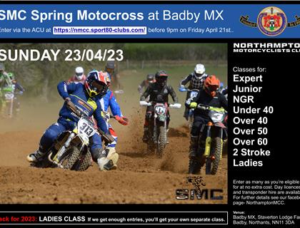 Northampton MCC heads to Badby MX on Sunday 23rd April