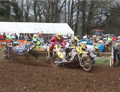 Brown and Chamberlain lead after the Maxxis ACU British Sidecarcross Championship opener