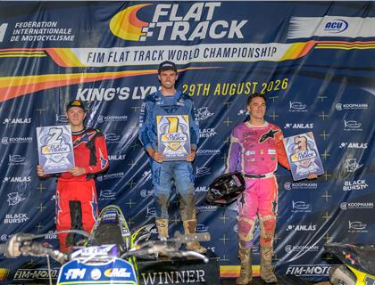 Home rule for Bell as FIM Flat Track World Championship braves torrential rain in Great Britain