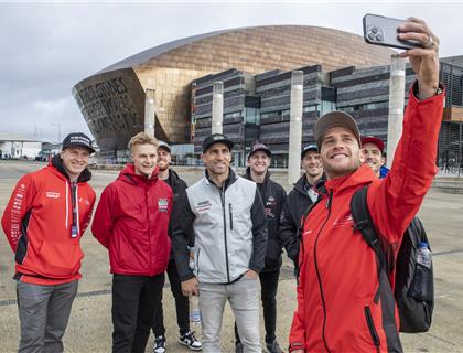 World Supercross superstars swap dirt bikes for Cardiff history lesson ahead of British GP