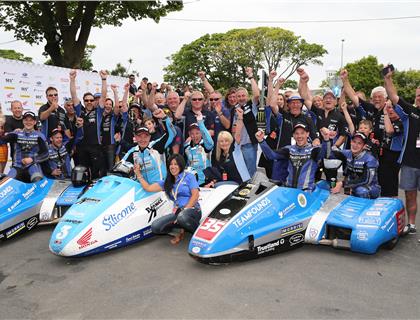 HOLDEN/WINKLE WIN DRAMATIC SURE SIDECAR RACE AT THE ISLE OF MAN TT RACES AS BIRCHALLS LUCK RUNS OUT