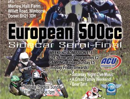 European 500cc Sidecar Semi-Final Heads to Wimborne on June 4th.