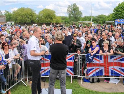 Fans flock to Donington Park to meet star riders ahead of Superbike World Championship