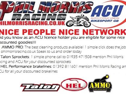Good news for all ACU members from Phil Morris Racing