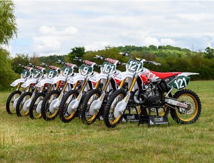 70th anniversary Yamaha's for team DocWob for the 2025 VMXdN Foxhill and Farleigh Castle Vets MX