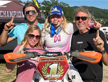 Lucy Barker crowned 2025 European Womens Motocross Champion making it three titles in a row!