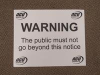 Buy ACU Warning Notice - Correx Online
